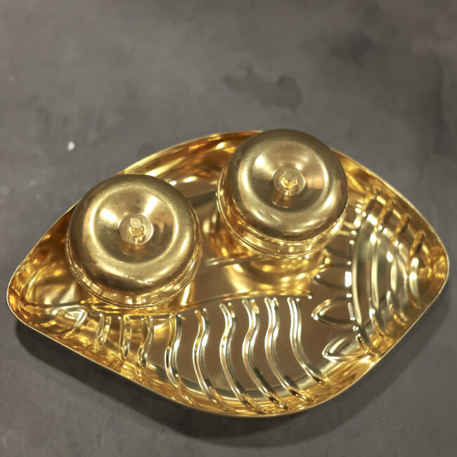 Brass Haldi Kumkum tray - Image 3