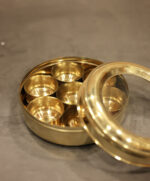 Brass Masala Box with transparent lid-small - Image 3