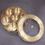 Brass Masala Box with transparent lid