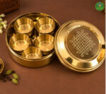 Brass kolam Mini Pooja / Masala Box