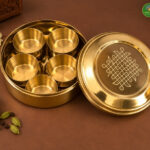 Brass kolam Mini Pooja / Masala Box