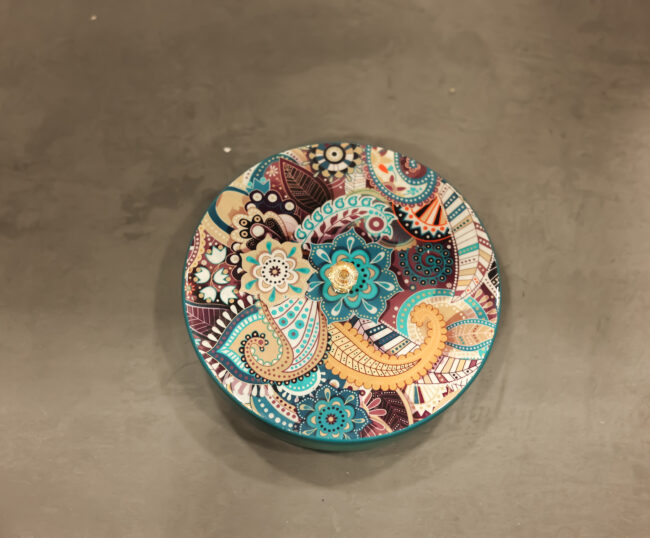 Mandala Print Masala Box - turquoise blue - Image 3