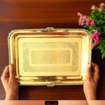 Traditional Brass etched serving tray