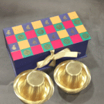brass davara tumbler set