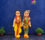 Iyengar Style Wedding Couple Dolls with base - Image 4