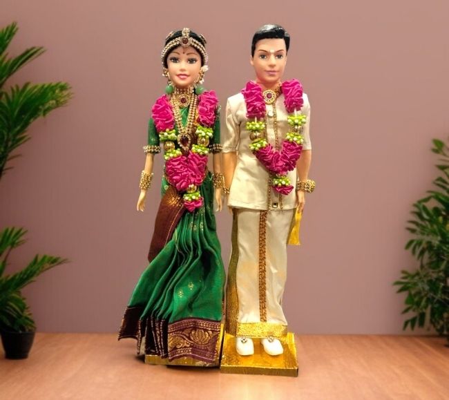 doll (3) Tamil wedding Bride and Groom Doll - Image 1
