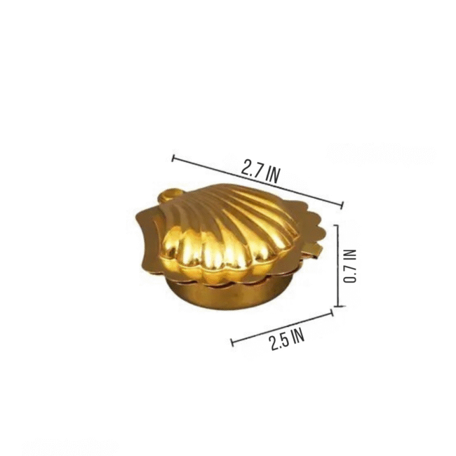 Brass Shell Shape Kumkum box - Image 3