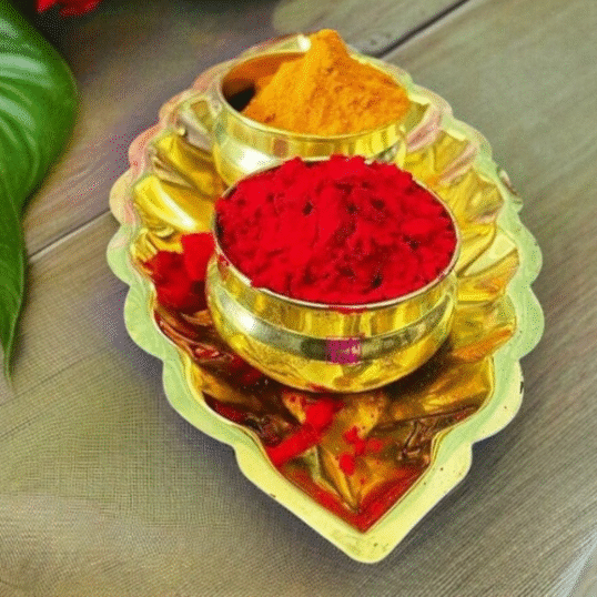 Brass Kumkum box