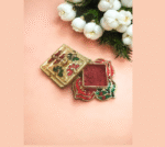 Meenakari work square Fibre Kumkum box - Image 2