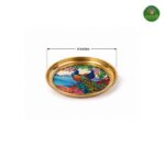 Brass plate - 6 inches - Lotus Bloom & Pichwai Design - Image 7