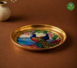 Brass plate - 6 inches - Lotus Bloom & Pichwai Design - Image 6