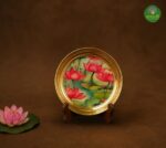 Brass plate - 6 inches - Lotus Bloom & Pichwai Design - Image 3