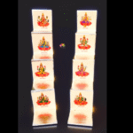 German silver Ashtalakshmi Diya steps - 5 Steps