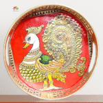 Tanjore Painting Theme Round metal tray