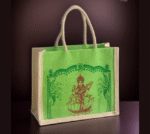 Saraswati Printed Jute Bag - Image 3