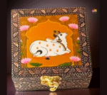 Pichwai cow jewellery box