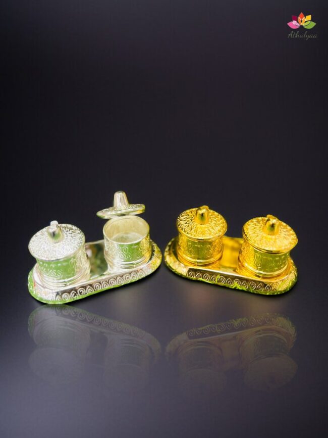 Royal Gold Twin Kumkum Box - Image 3