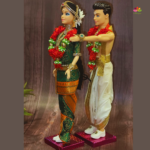 Iyer Style Wedding Couple Dolls with base - Image 3