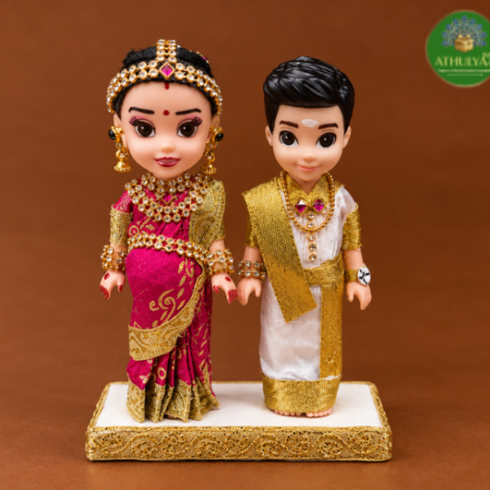 Pregnant lady with Husband doll