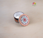 Mandala print round box for storage and gifting by Athulyaa