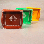 Tradition Touch Kolam Wooden Tray for pooja and festive use by Athulyaa