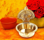 Brass Shankh Chakra Deep Set