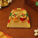 Gold finish muram kumkum holder