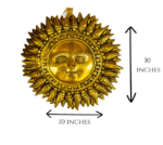 Brass Super fine sun face wall hanging - 10 inches - Image 3