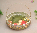 German Silver Basket with handle - Image 2