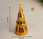 Paruppu Thengai Koodu Pair- Cut Thanjavur Mirror Work - Image 2