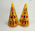 Paruppu Thengai Koodu Pair- Thanjavur Mirror Work