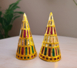 Paruppu Thengai Koodu Pair- Cut Thanjavur Mirror Work