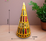 Paruppu Thengai Koodu Pair- Cut Thanjavur Mirror Work - Image 2