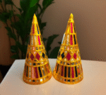 Paruppu Thengai Koodu Pair- Cut Thanjavur Mirror Work