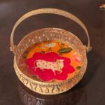 German Silver Pichwai Basket