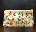 Embroidered silk pouch festive return gift