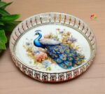 Peacock German Silver Tray