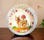 German Silver Pichwai Tray Cow And Calf