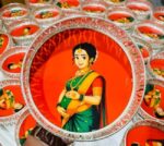 German Silver Baby Shower Seemantham Tray - Image 2