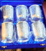 German silver Nakkashi Glass- 6 Glass with velvet box pack - Image 2