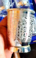 German silver Nakkashi Glass- 6 Glass with velvet box pack - Image 3