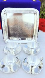 German Silver Tea Set with Tray - Image 3