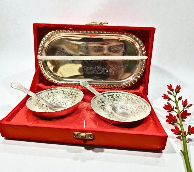 German Silver Twin bowl for return gifts German Silver Twin bowl for return gifts