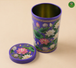Lotus Printed Tin Box