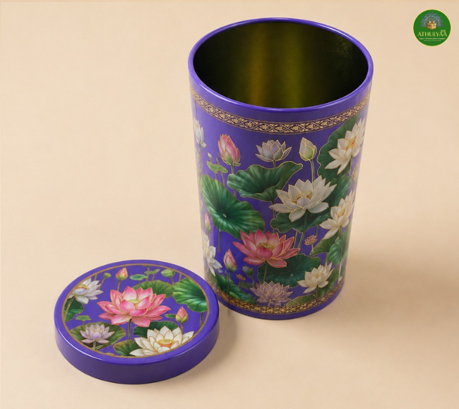 lotus printed TIN box (1) Lotus Printed Tin Box