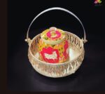 Silver Finish basket and Pichwai Jar Combo