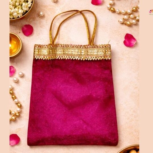 Organza potli with zari