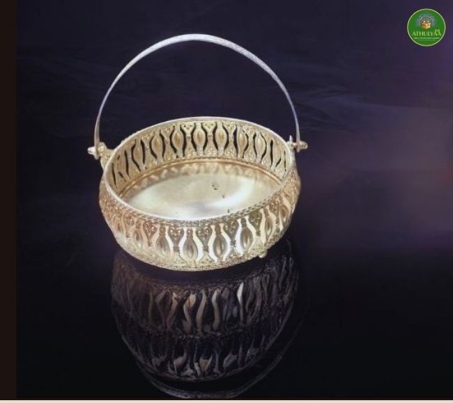 Silver Finish basket with Handle - BUY ONE GET ONE