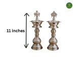 German Silver Lamp Pair - Image 3