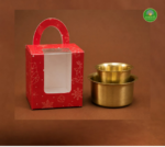 Kolam Brass Davara tumbler in Gift Box